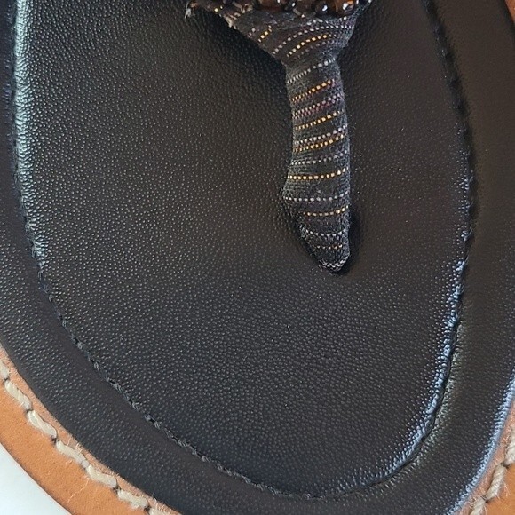 Beaded Leather Sandal Size 37/6.5 - Picture 8 of 13